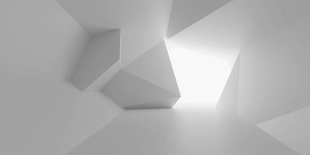 istock abstract geometric shapes of white polygon 3d render illustrationarchitecture background texture 1217251928