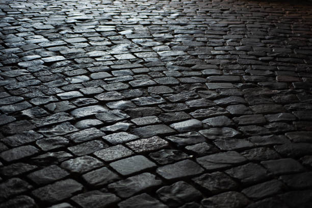 istock background texture old road from large old stones leaves in perspective 1217253514
