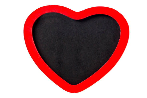 istock Empty chalkboard texture in heart shape. Double frame from Blackboard and white background. image for background, wallpaper and copy space. bill board wood frame  in heart shape for add text. 1217255315