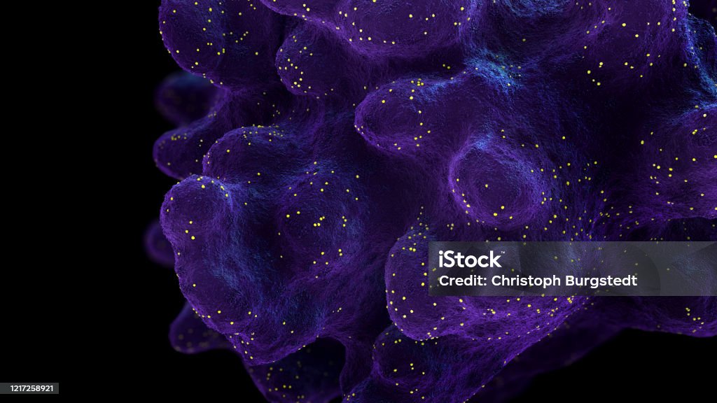 Cells Getting Infected Cell Infected With Virus Particles Causing Cell Death 3d Illustration ...