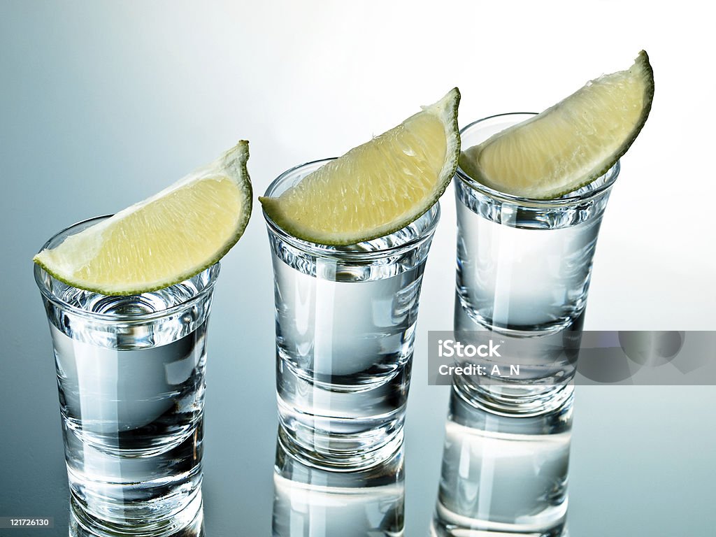 Three shots  Alcohol - Drink Stock Photo