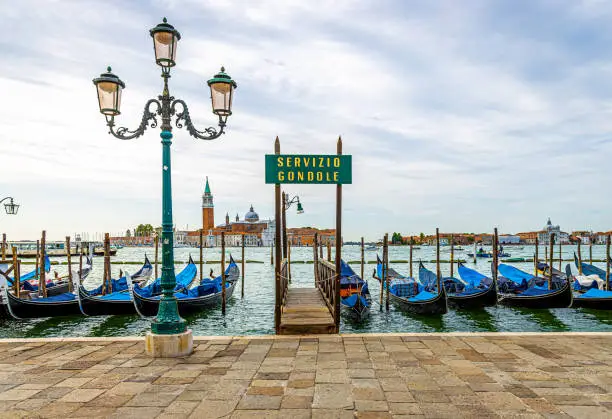 Photo of Famous servizio gondole sign in Venice, Italy