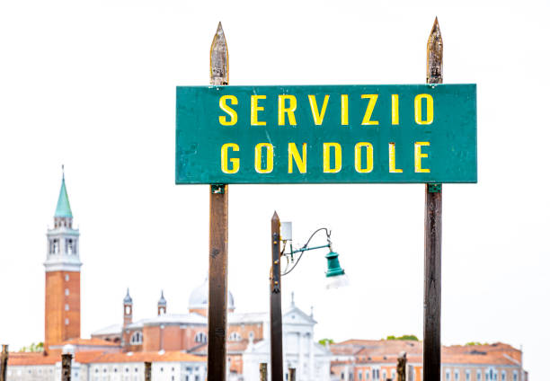 Famous servizio gondole sign in Venice, Italy