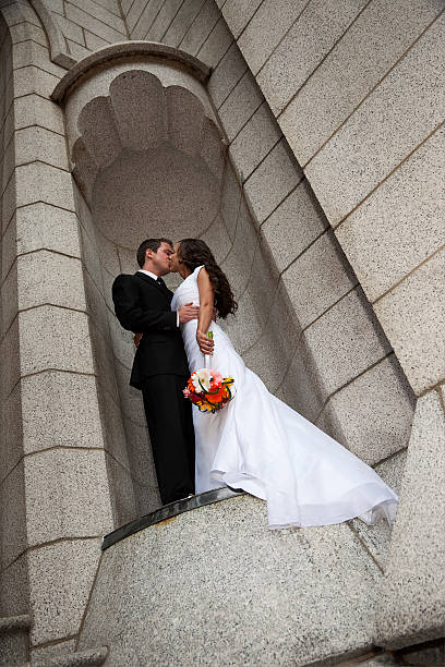 istock Bride and Groom Kissing 121726203