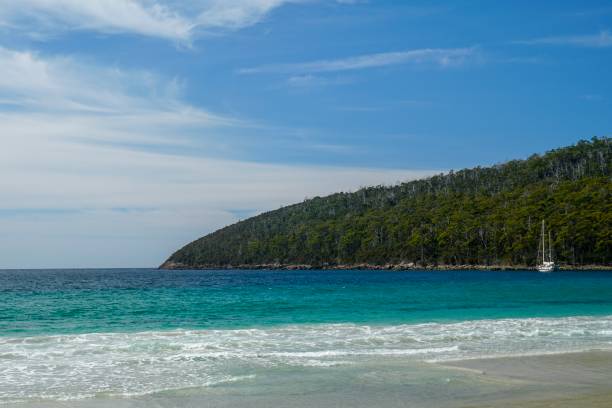 istock Bright blue water in Fortescue Bay 1217262498