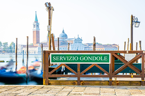 Famous servizio gondole sign in Venice, Italy
