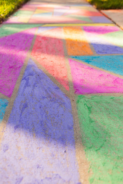 istock Mosaic Covid-19 Inspirational Sidewalk Chalk Art 1217268904