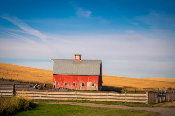 istock Red barn in rural United States 1217269168