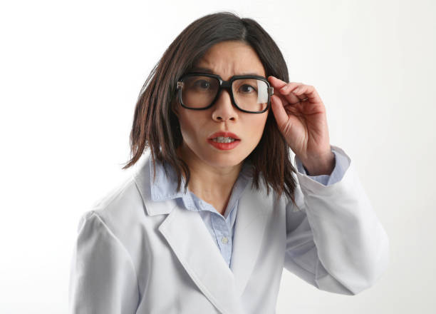 istock Female lab technician with an uncertain facial expression 1217271847