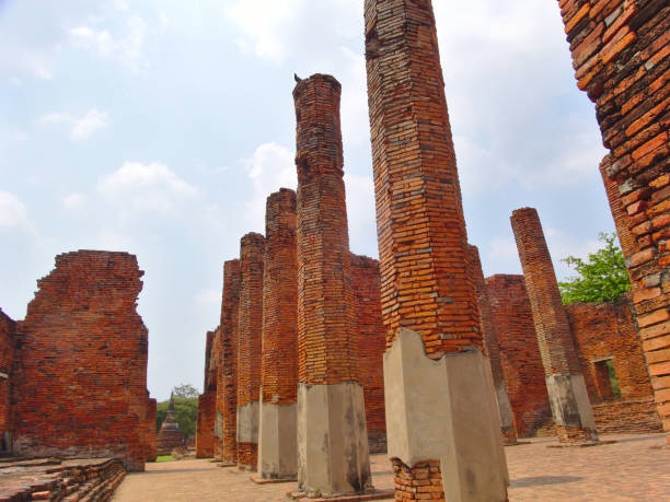 ワットプラスリサンフェット寺院「神聖な寺院」は、タイの古い首都アユタヤにある大宮殿の最も神聖な寺院です。 - sanphet palace ストックフォトと画像