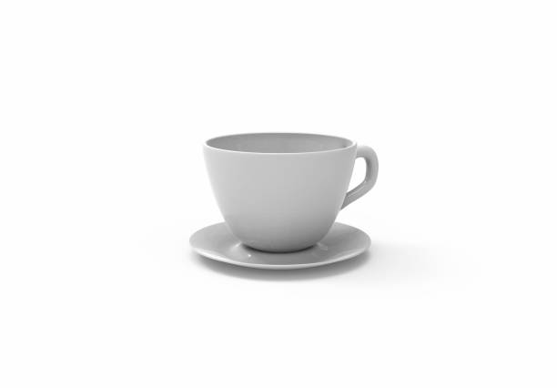 istock Cup of coffee. Isolated on white. Clipping path. 3D Rendering. 1217275913