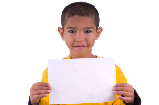 istock Boy with sheet of paper 121727763