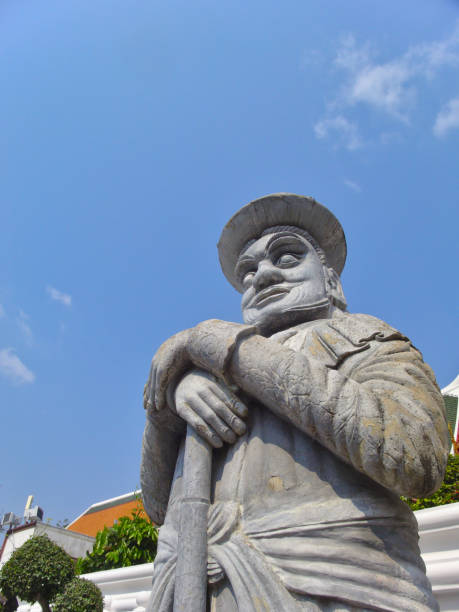 istock Stone statue  in Wat Phra Chetuphon(Wat Pho) of Thailand. 1217280190
