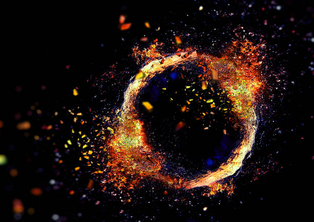 istock A ring of blazing rope floating in the dark 1217283828