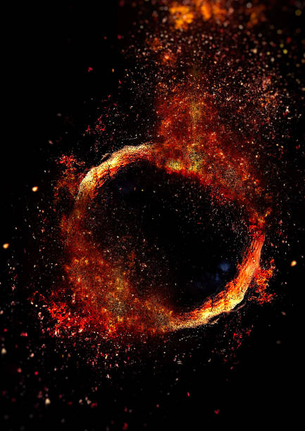 istock A ring of blazing rope floating in the dark 1217283837