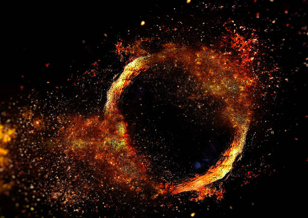 istock A ring of blazing rope floating in the dark 1217283839