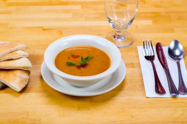 Photo of Lentil Soup With A Slice Of Bread