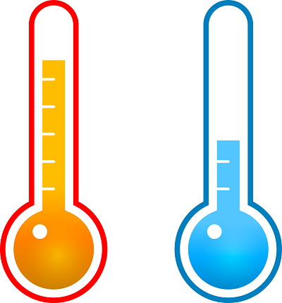 hot and cold thermometer design element