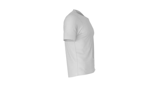 istock 3d render blank shirt isolated on white background. Empty clothing for design. isolated with Clipping path stock photo 1217285709