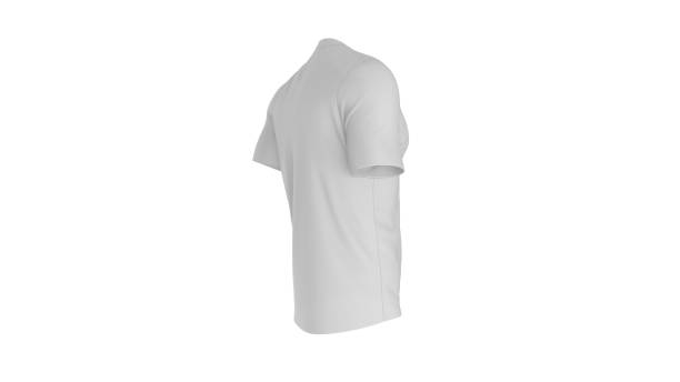 istock 3d render blank shirt isolated on white background. Empty clothing for design. isolated with Clipping path stock photo 1217285889