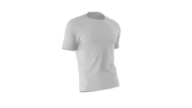 istock 3d render blank shirt isolated on white background. Empty clothing for design. isolated with Clipping path stock photo 1217286162