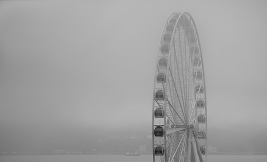 A large Ferris wheel in Seattle, Washington.