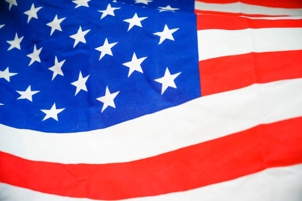 istock America flag waving with the wind for memorial day. 1217290247