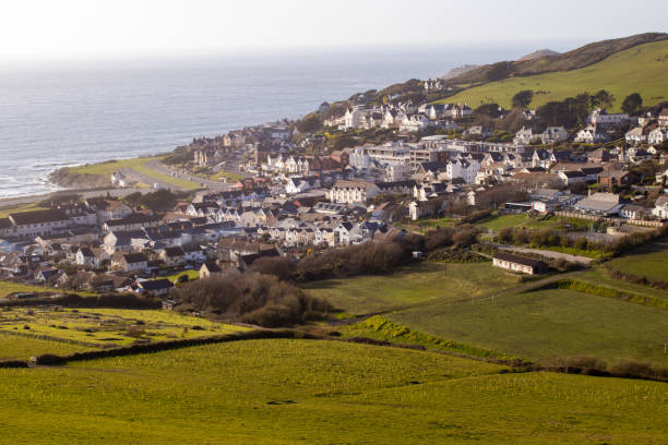 istock Woolacombe village from the Down 1217294337