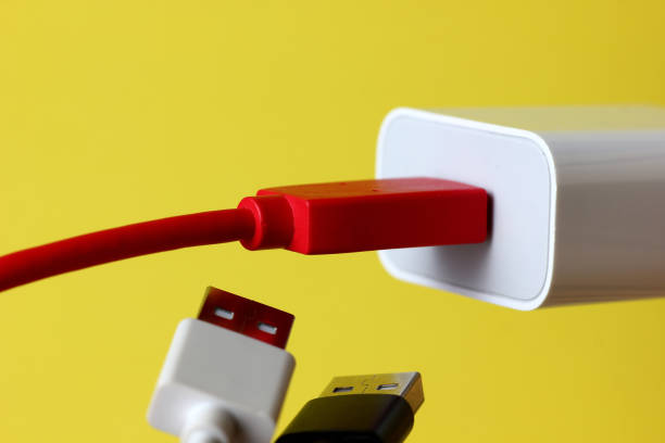 Usb Cable Two Reds 210+ Red Usb Port Stock Photos, Pictures & Royalty-Free Images - iStock