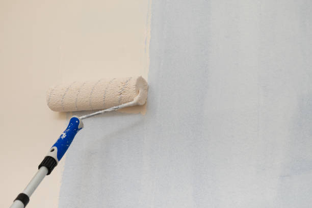 istock Person applying paint on wall 1217304467