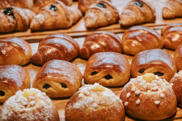 istock Pastry bread Bakery shop product display in Cafe 1217308348