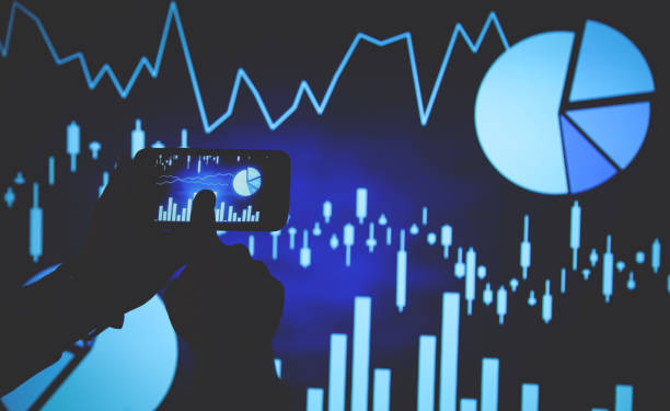 istock Businessman working in financial graphs in screen. 1217311677