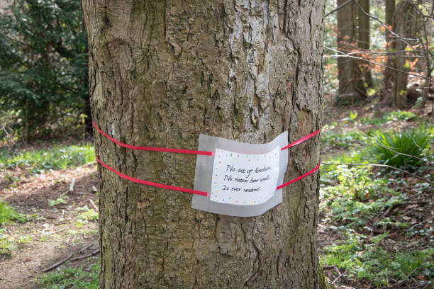 istock Hopeful message on tree about kindness in time of coronavirus, UK 1217313687