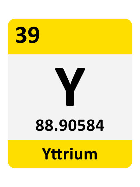 ilustraciones, imágenes clip art, dibujos animados e iconos de stock de tabla periódica símbolo de yttrium - yttrium