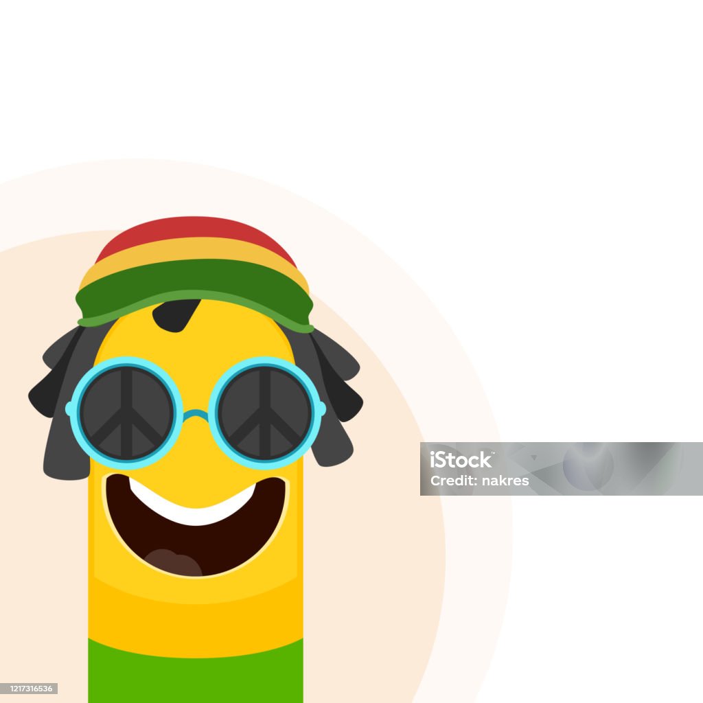 Vector Funny Rasta Reggae Cartoon Character Stock Illustration - Download  Image Now - Headshot, Humor, African Culture - iStock