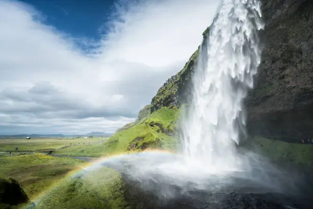 Photo of Seljalandsfoss waterfall in Iceland in Summer