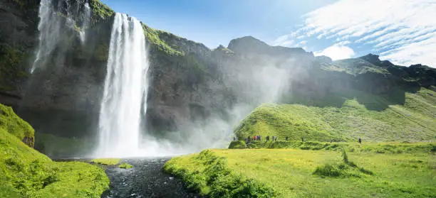 Photo of Seljalandsfoss waterfall in Iceland in Summer