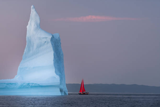 istock Beautiful landscape with large icebergs 1217318513