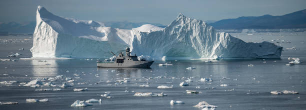 istock Beautiful landscape with large icebergs 1217318594