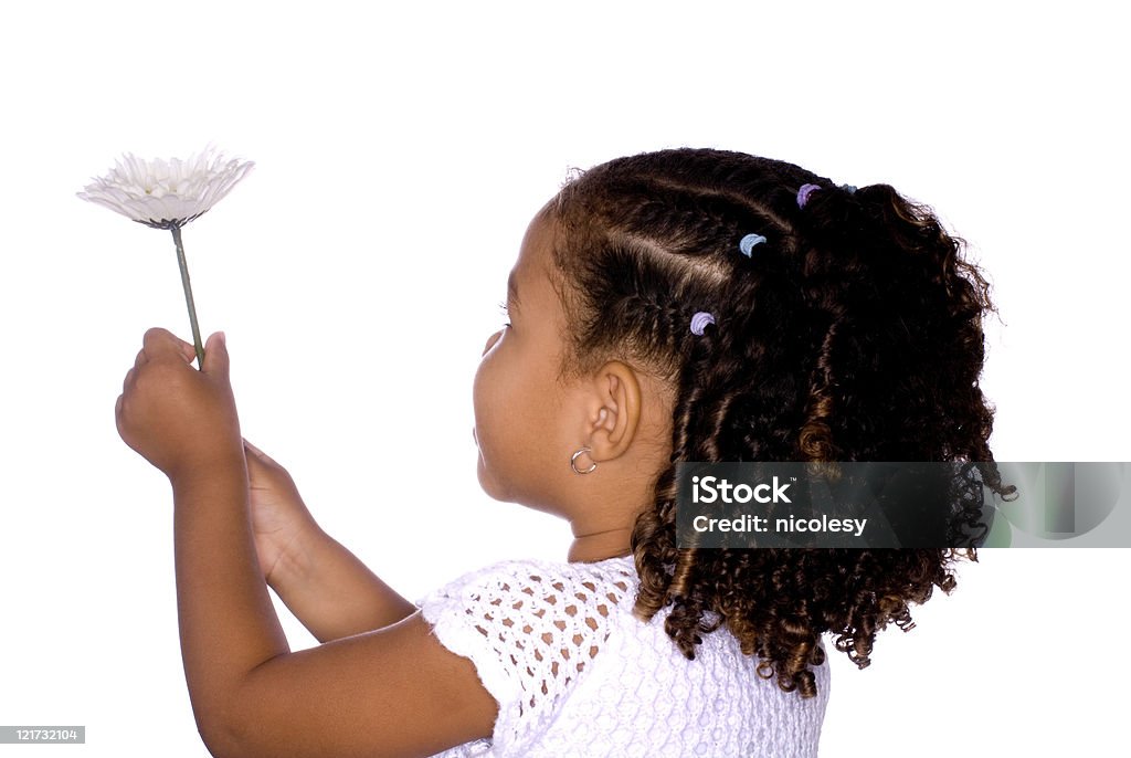 Ragazza con un fiore - Foto stock royalty-free di 2-3 anni