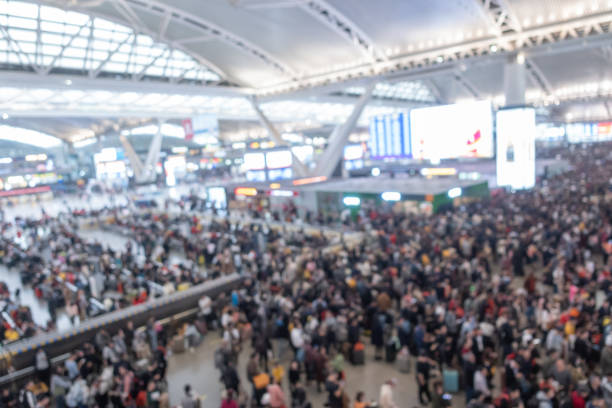 istock Defocused view of high speed station interior 1217324981