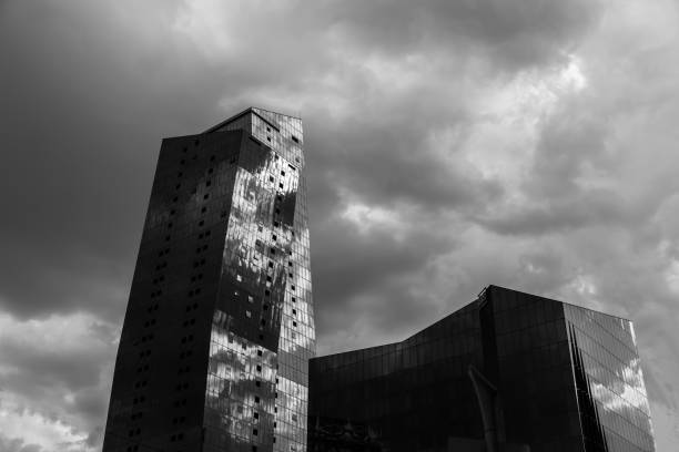 istock two unusual modern style glass facade office towers  and a more conventional building 1217331689