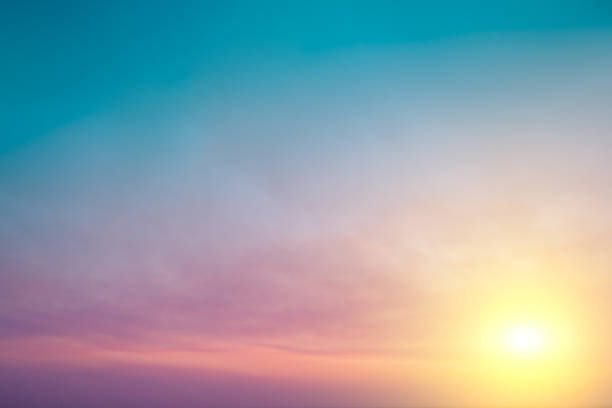 istock Colorful cloudy sky at sunset. Gradient color. Sky texture, abstract nature background 1217333558