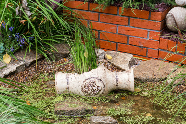 istock Landscape design in the Summer garden. 1217334174