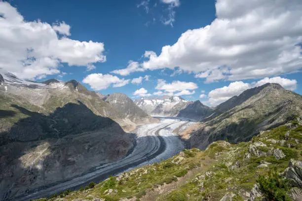 Aletschglacier, Biggest glacier in the Alps, Switzerland
