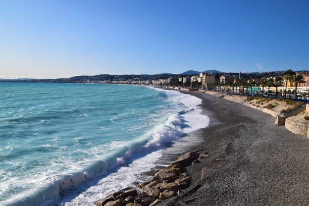 istock Nice South of France empty beach 1217335047
