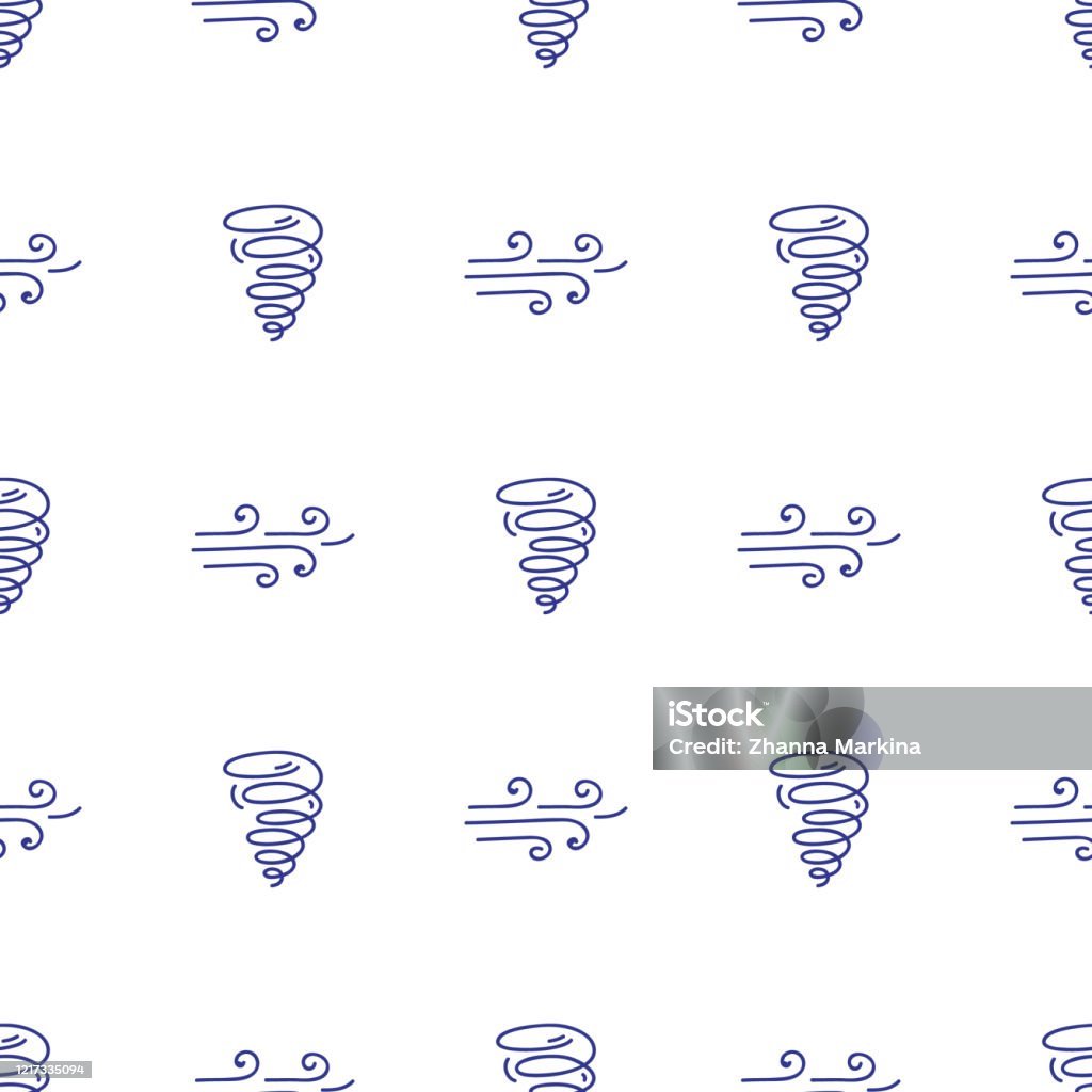 Wind Pattern Lines Line Art Pattern With Wind And Tornado Stock Illustration - Download ...