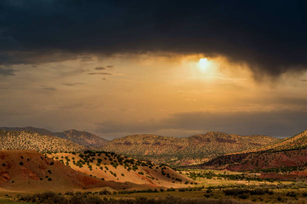 istock Desert Land Under Stormy Sky 1217336482