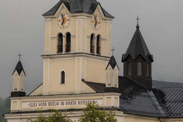 istock Church tower in Bohinjska Bistrica 1217337014