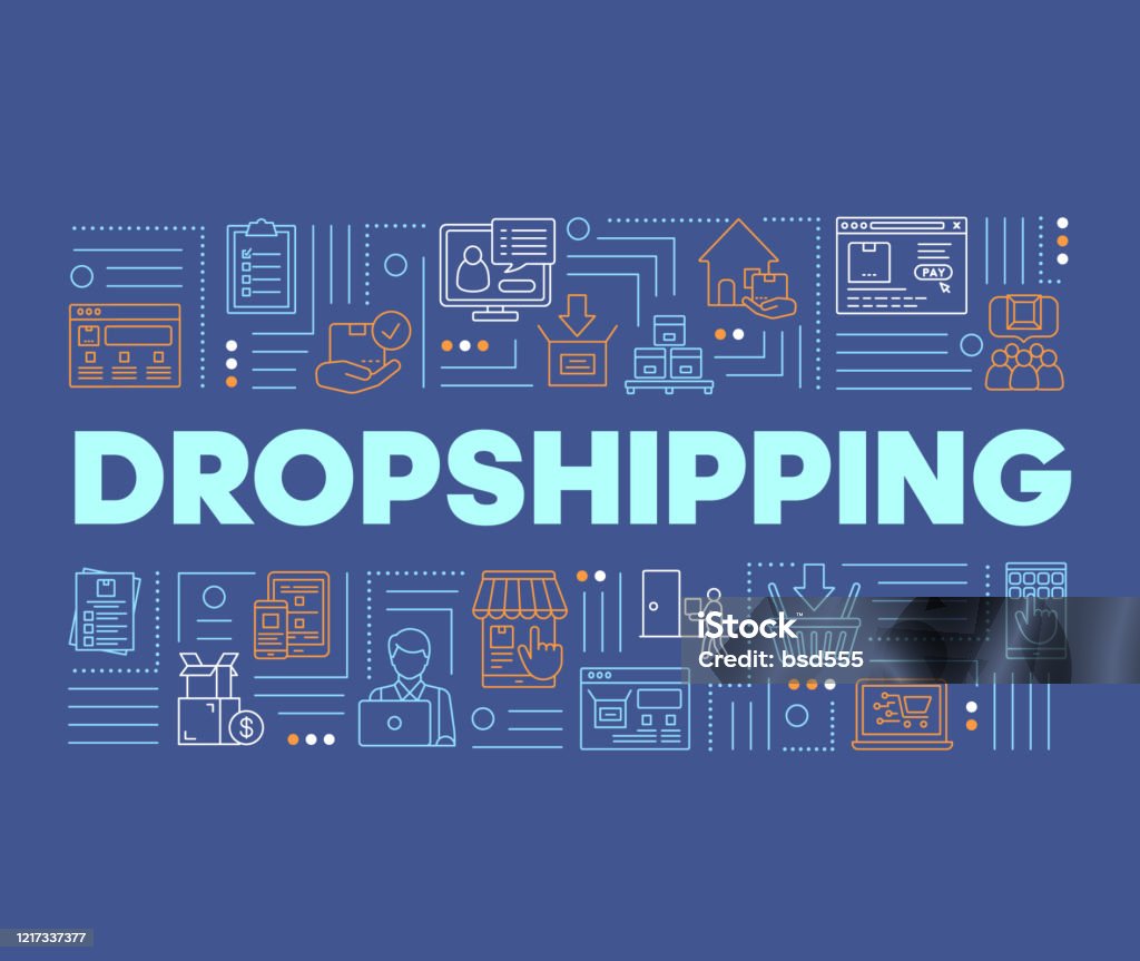 Dropshipping Word Concepts Banner Supply Chain Management Products